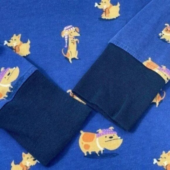 Nite-nite Munki Munki Dogs Pajamas Nightgown Size Medium Long Sleeve Pj’s - Picture 6 of 7